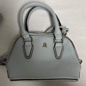 Steve Madden Blue Mini Bag with Structured Shape and Top Handles